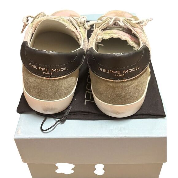 PHILIPPE MODEL Paris X Sneaker in camouflage green and pink NWB Size 36/6 - Picture 7 of 14